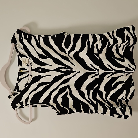 kate spade Tops - Kate Spade New York Randi Zebra Print Peplum Zebra Striped Top